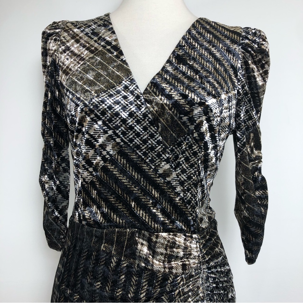 Eliza J Velvet Ruched Cocktail Dress NWT